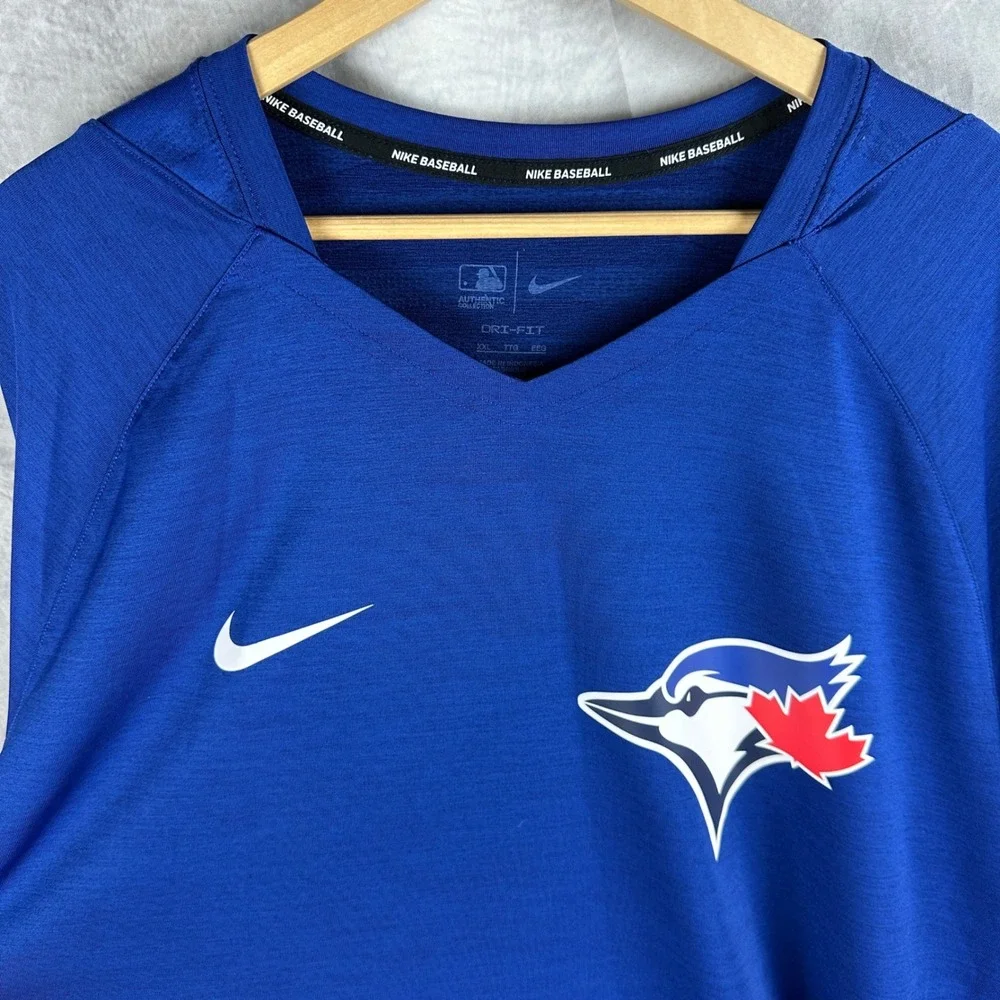 Nike Toronto Blue Jays MLB Authentic‎ Collection Dri-FIT Shirt Blue Mens XXL